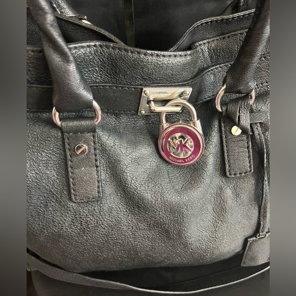 Micheal Kors Hamilton Tote/Satchel Navy W/Silver Hardware - Picture 2 of 16